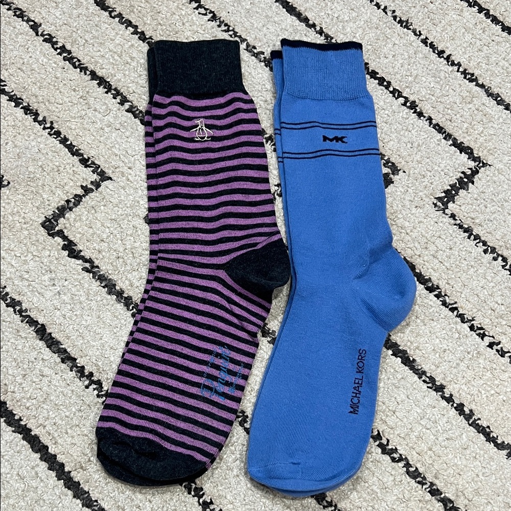 Michael Kors Crew Sock & Penguin Striped Crew Sock Duo 🆕